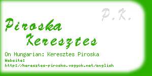 piroska keresztes business card